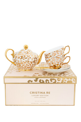 Luxury Louis Leopard Two Cup Teaset - Limited Edition
